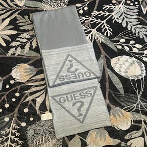 Guess Light Gray Logo Scarf